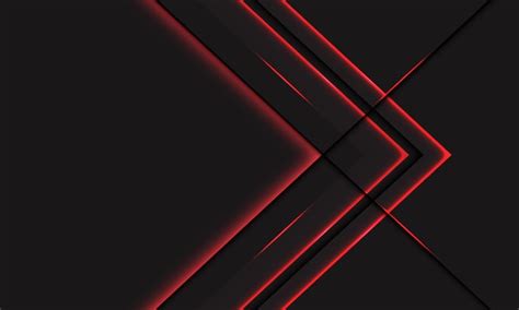 Premium Vector Abstract Red Light Line Neon Arrow Metallic Direction