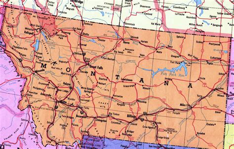 Highways Map Of Montana State Montana State Usa Maps Of The Usa