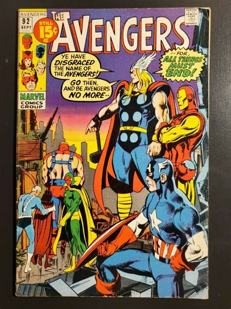 The Avengers 92 1971 F 60 Kree Skrull War Neal Adams Cover