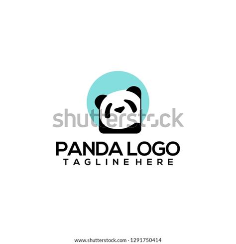 Panda Logos Simple Clean Design Logo Stock Vector Royalty Free