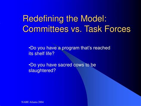 Ppt Redefining The Model Committees Vs Task Forces Powerpoint Presentation Id1196245