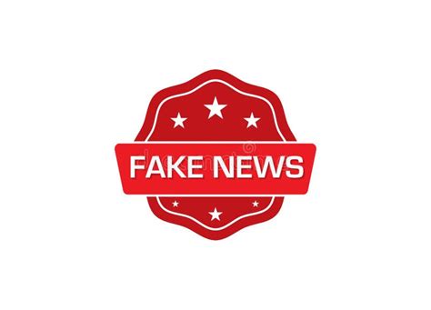 Fake News Label Stickerfake News Badge Sign Stock Vector