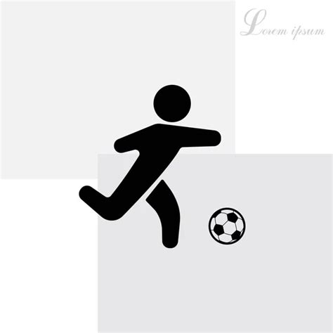 Silueta De Jugador De Fútbol Soccer Vector Con Balón Aislado — Vector