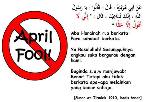Sejarah april mop atau the april's fool day adalah sejarah kelam islam di eropa tepatnya tanggal 1 april. Nina Maslizza: Say No to April Fool