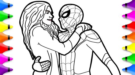 Coloring Page Spider Man Far From Home - Printable Coloring