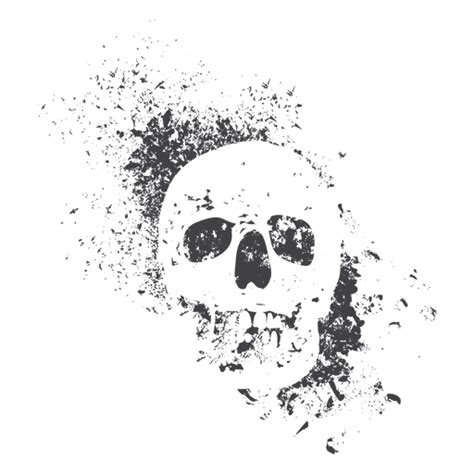 Frontal Skull Grunge Transparent Png And Svg Vector File