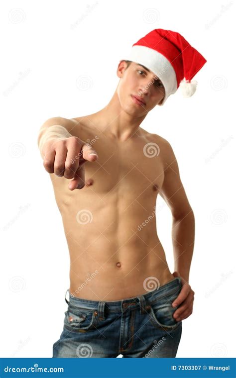 De Sexy Kerstman Stock Afbeelding Image Of Volwassen