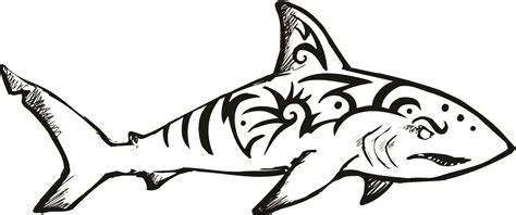Free Shark Line Art, Download Free Shark Line Art png images, Free
