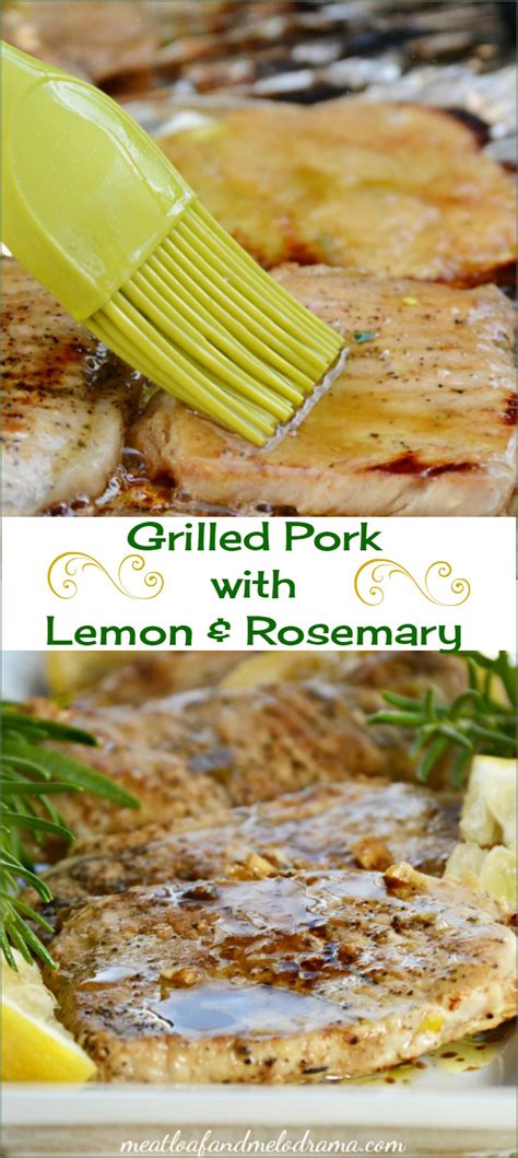 The meat came out tender, juicy and flavorful. grilled pork loin chops with lemon and rosemary