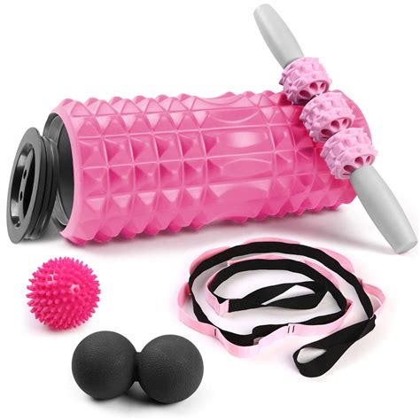 Buy Odoland 5 In 1 Foam Roller Set Includes Hollow Core Massage Roller With End Caps Muscle