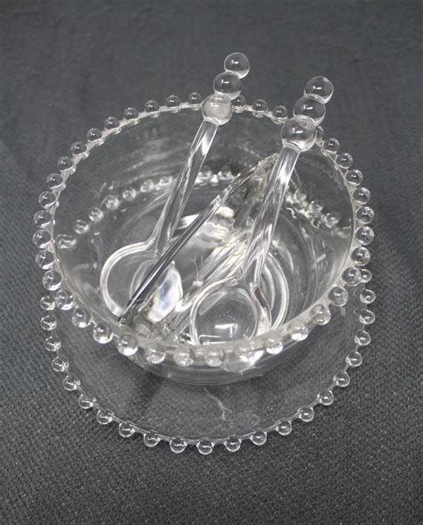 Imperial Glass Clear Candlewick Divided Mayonnaise Bowl With Etsy