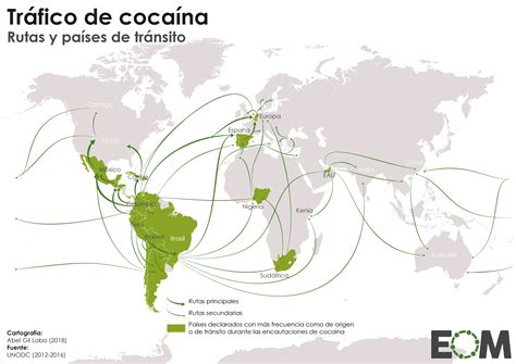 Las Rutas De La Cocaína En El Mundo Mapas De El Orden Mundial Eom
