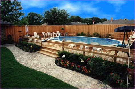 Elegant Small Backyard Above Ground Pool Ideas In Backyard Pool