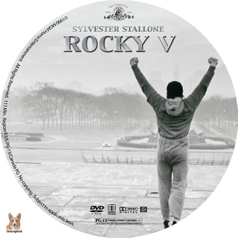 Rocky V Dvd Label 1990 R1 Custom