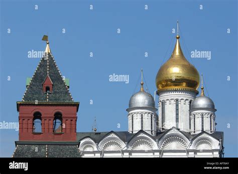 The Archangel S Cathedral And The Secret Tainitskaya Tower In Moscow
