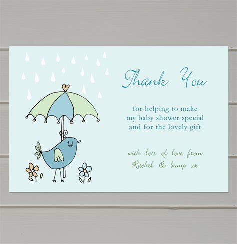 If you are writing a baby shower card for the first time, it is obvious that you will be confused because you have no idea how to choose correct words to convey your regards. Personalised Baby Shower Thank You Cards By Molly Moo ...