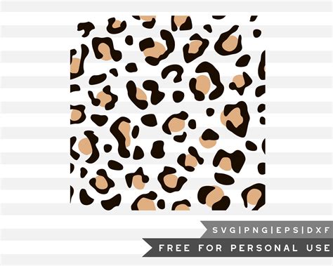 Free Svg And Png Colored Leopard Pattern Cricut Cut Files Etsy