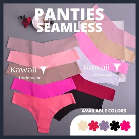 Jual Kawaii Celana Dalam Wanita Thong Seamless Nylon Premium Cod