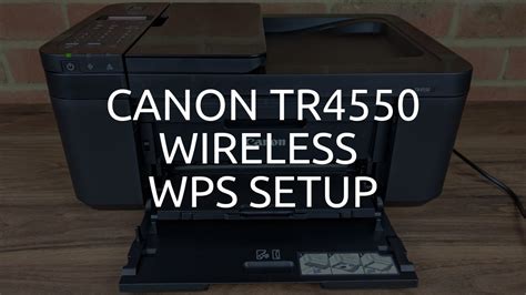 Canon Tr4550 Wireless Wifi Wps Setup Youtube