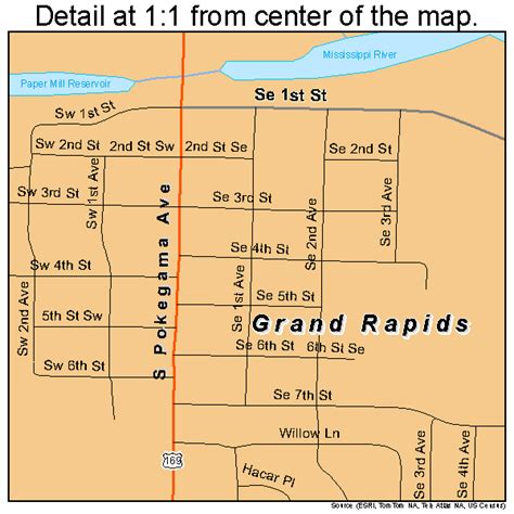 Grand Rapids Minnesota Street Map 2725118