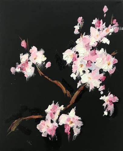 Daily Paintworks Cherry Blossom Original Fine Art For Sale