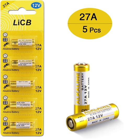 27a 12v Alkaline Battery 5 Pack Amazonca Electronics