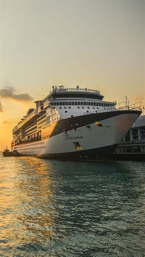 Cruise Ship Docked Sunset Hd Phone Wallpaper Peakpx