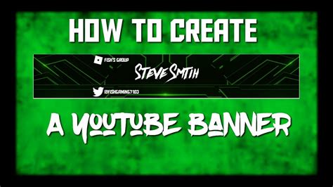 How to Create A Youtube Banner! (No Photoshop) - YouTube