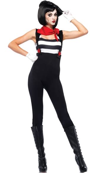 Sexy Mime Costume Mime Catsuit Costume Marvelous Mime Costume