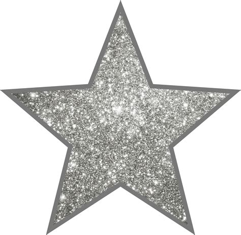 Star Silver Glitter Sticker By Victorynsurrender