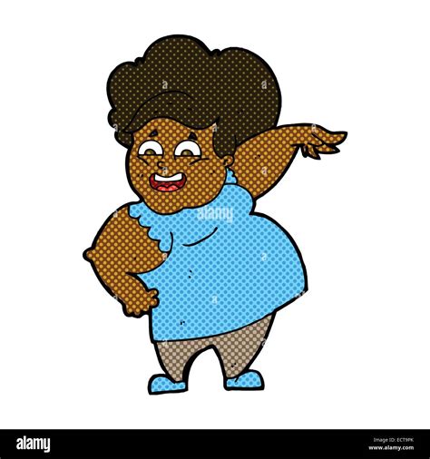 Retro Comic Book Style Cartoon Overweight Woman Stock Vector Image