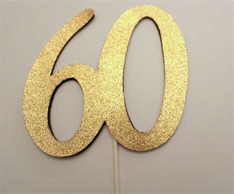 60th Birthday Cake Topper 60 Cake Topper 60th Birthday Decoration