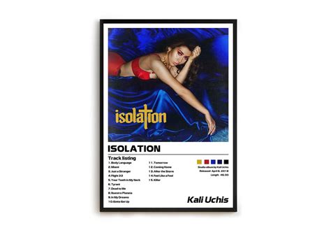 Kali Uchis Isolation Minimalist Album Cover Poster Music Etsy