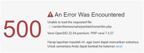 Status IDM Menu Status Idm Tidak Dapat Di Akses Error Issue OpenSID Tema Natra GitHub