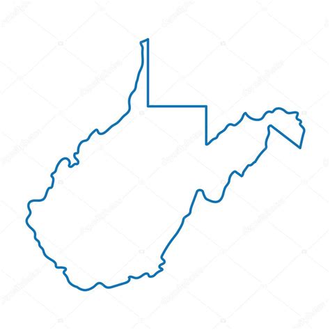 Virginia printable outline maps from netstate.com and map links from around the web. Blue abstract outline of West Virginia map — Stock Vector ...