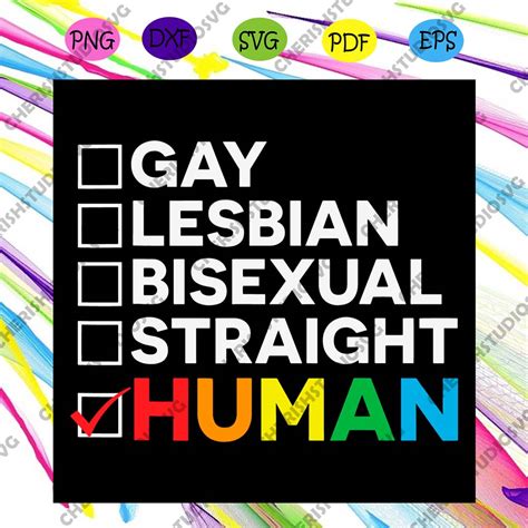 Gay Lesbian Bisexual Straight Human Svg Lgbt Svg Gay Svg