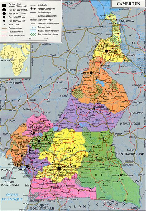 Le Cameroun Cameroun Carte Afrique Carte