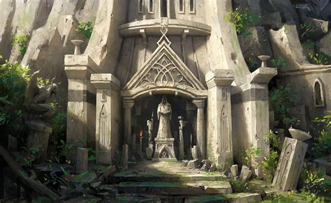 Artstation Temple Lee B Fantasy Landscape Fantasy Art