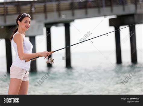 Woman Catching Fish Image And Photo Free Trial Bigstock