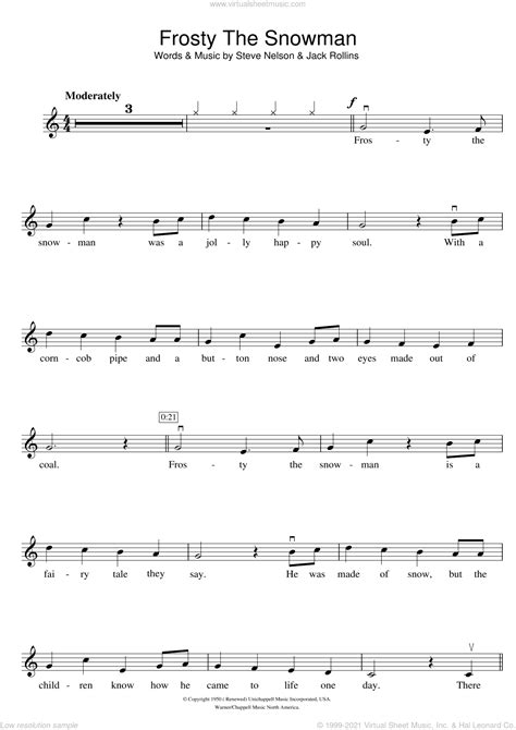 Click here for the violin solo sheet music. Ronettes - Frosty The Snowman sheet music for violin solo PDF