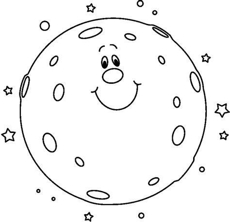 Full Moon Clip Artcoloring Page Lua Para Colorir Páginas Para