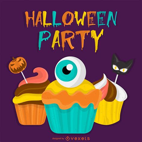 Halloween Party Design With Pumpkins Vector Download