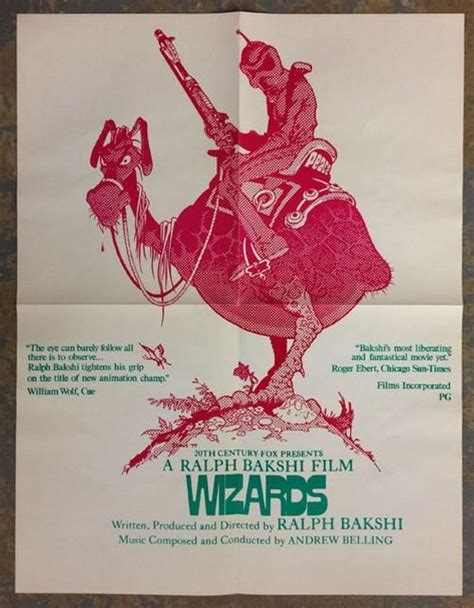 Original 14 Sheet Movie Poster For Wizards From 1977 17x22 Inches