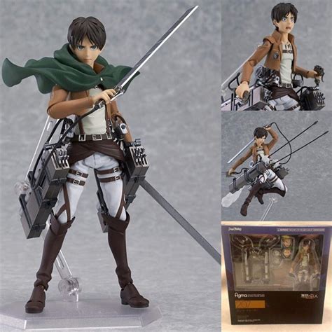 Buy Action Anime Figures 19cm Attack On Titan Mikasa Ackerman Eren Jaeger Levi Ackerman Figma