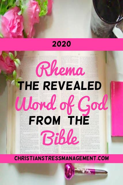 2020 Rhema The Revealed Word Of God From The Bible Types Of Stress My