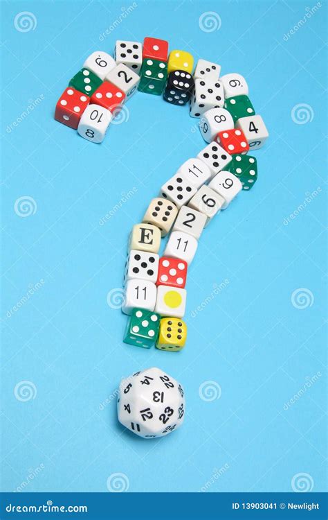 Dice In Question Mark Shape Stock Image Image Of Still Chance 13903041