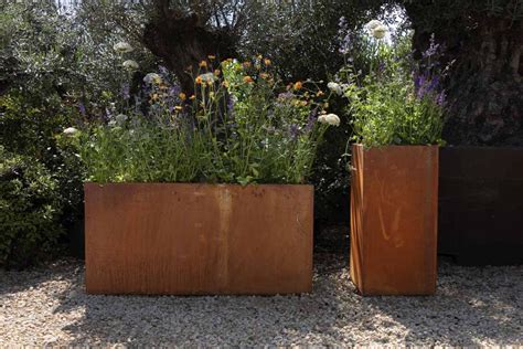 Corten Steel Trough Planters