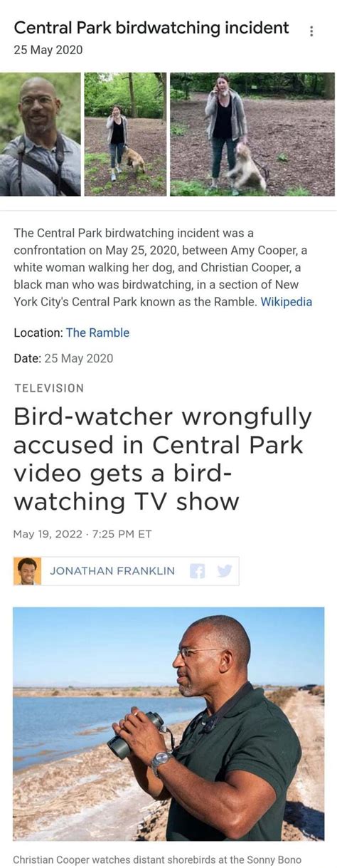Central Park Birdwatching Incident 25 May 2020 The Central Park Birdwatching Incident Was A