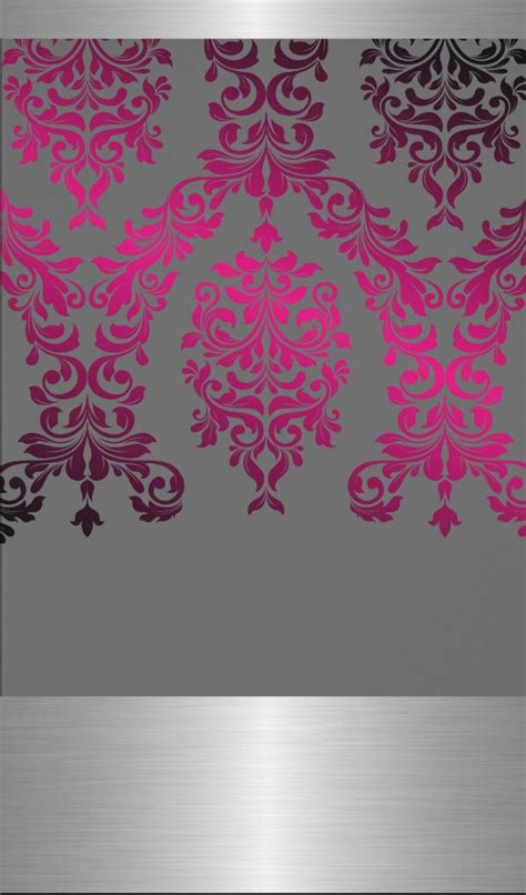 Pink And Silver Damask Pink Damask Wallpaper Glam Wallpaper Wallpaper