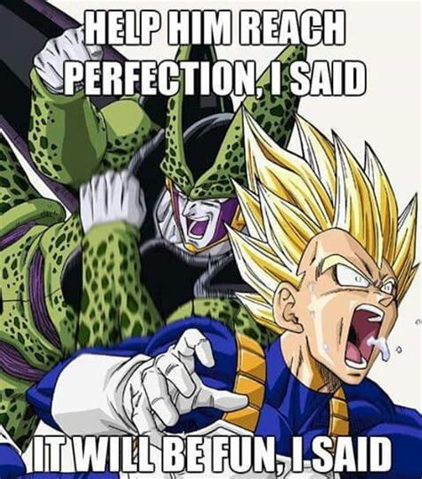 Explanation if you were a kid during the 90s or 2000s (it depends on the country you lived when the series became popular), if you didn't replicate the moves and large ham. Perfect cell | Dragon ball art, Dragon ball, Dbz memes